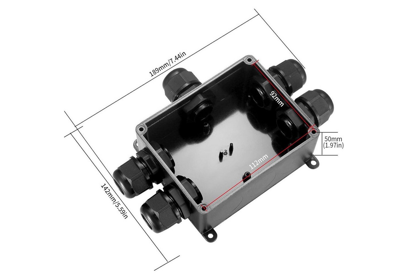 LuxusKollektion Verbindungsdosenklemme Abzweigdose IP68 Wasserdicht Klemmdose Kabelverbinder 4mm8mm 5 Wege Bild 4