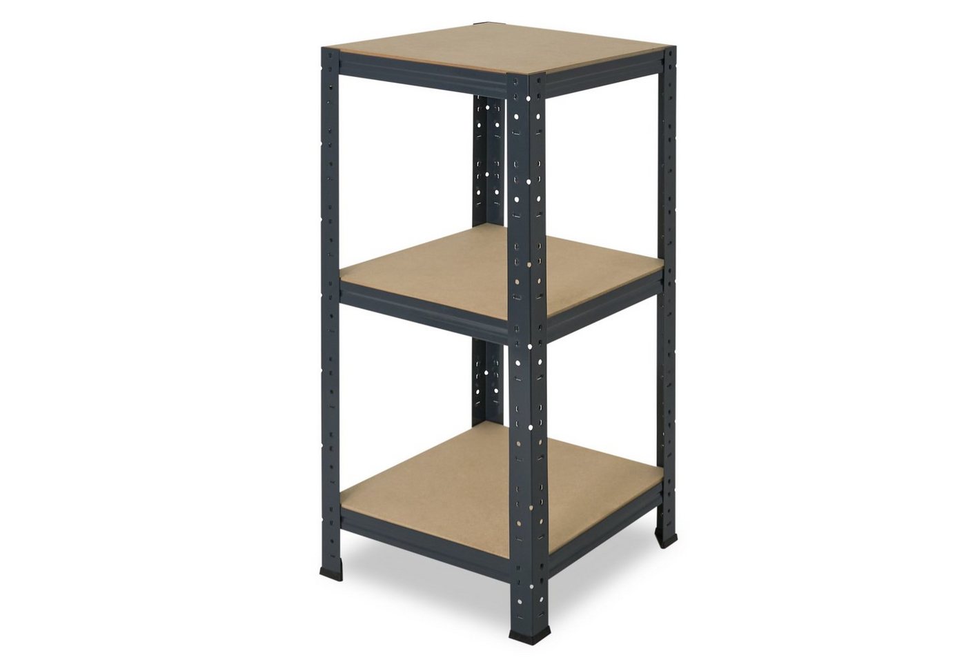 shelfplaza Schwerlastregal HOME, 100x30x30cm anthrazit, 3 Böden, Kellerregal, Garagenregal, Steckregal Bild 2