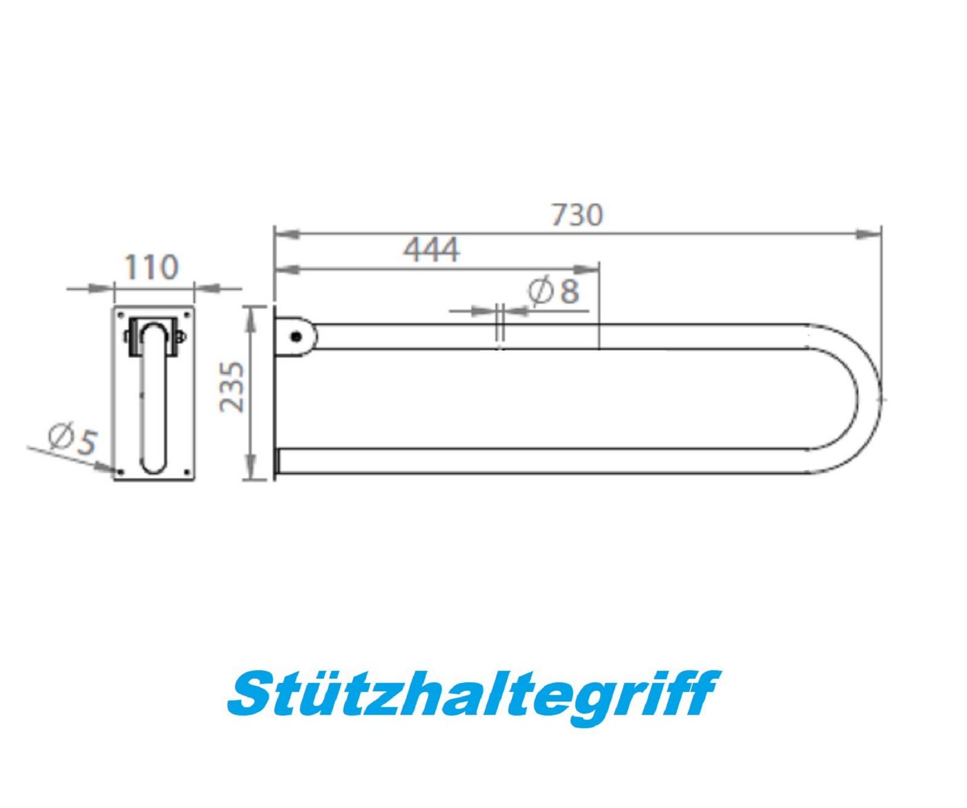 Uzman WC-Aufstehhilfe WC-Aufstehbügel Stützhaltegriff 2 Stk Haltegriff Klapprbar Bad