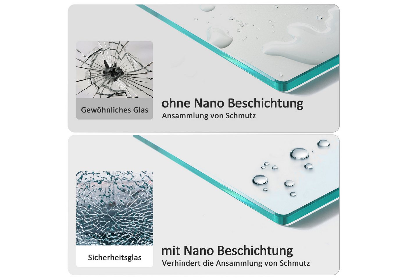 Hopibath Badewannenfaltwand mit seitenwand 70cm 75cm Duschwand für Badewanne Eck faltbar Klarglas, beideseitig Nano 6mm Sicherheitsglas, (2 teilig 180° Faltwand, mit Handtuchhalter, Haltestangen), mit Handtuchhalter und Haltestangen, Links- oder Rechtsmontage Bild 2