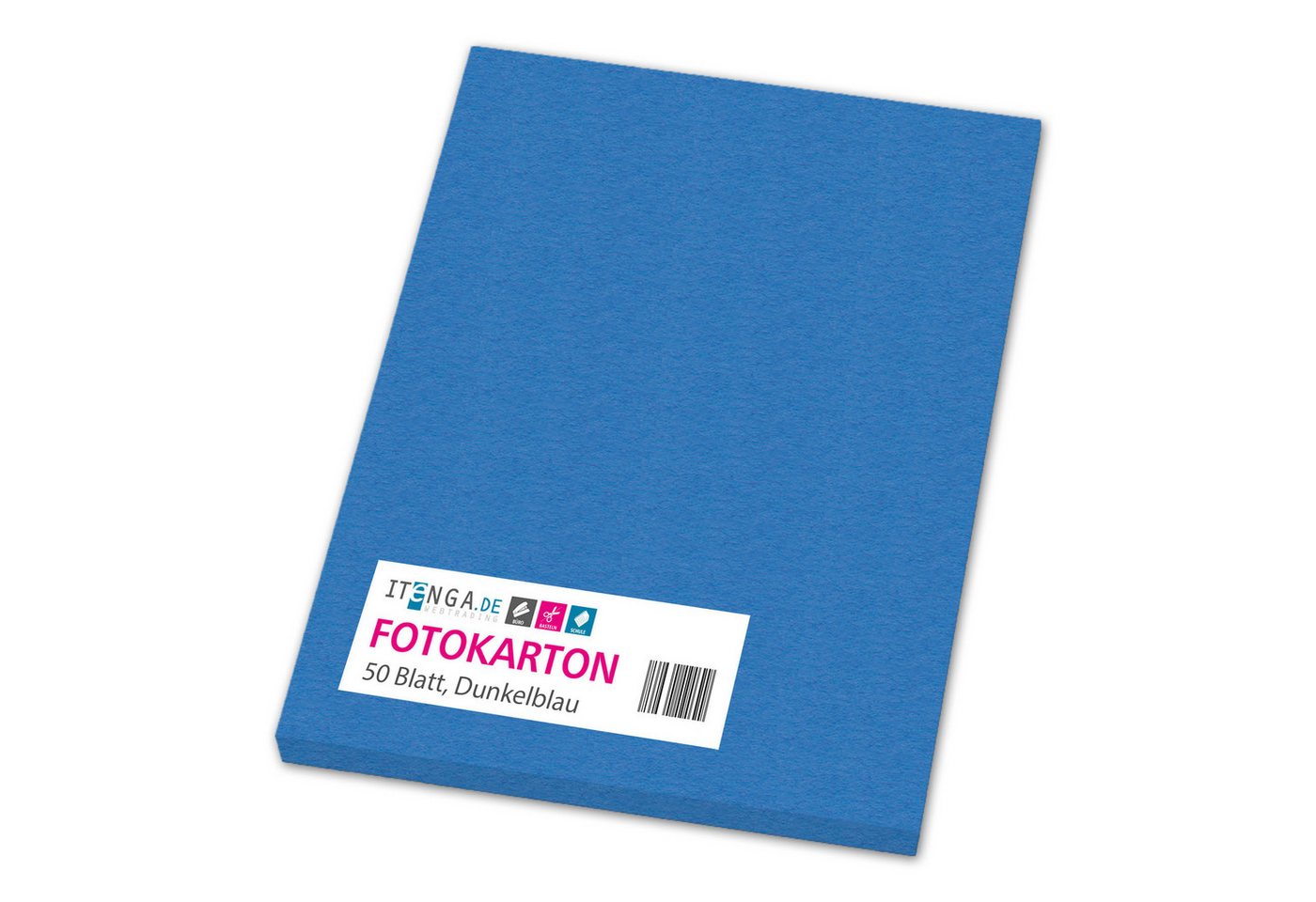 itenga Bastelkartonpapier itenga Fotokarton A4 DUNKELBLAU 50 Blatt 300 g/qm Bild 2