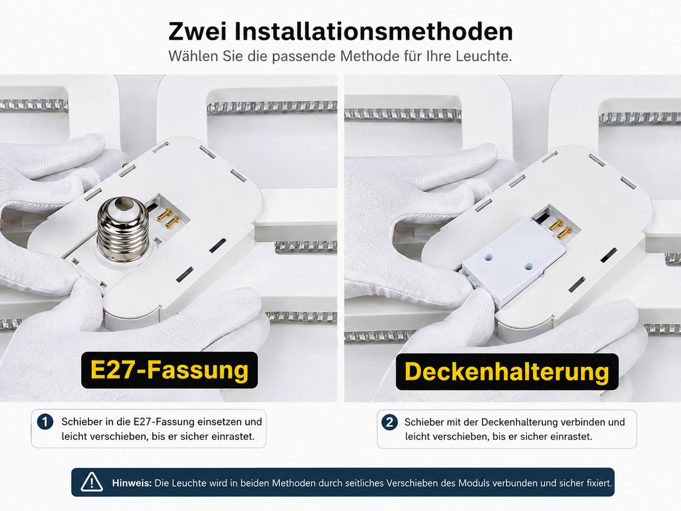 Eurotondisplay LED Deckenleuchte LED Deckenleuchte dimmbar mit Fernbedienung, stufenlos 3000–7000 K, LED fest integriert, Warm- bis Kaltweiß, mit Fernbedienung steuerbar Bild 5