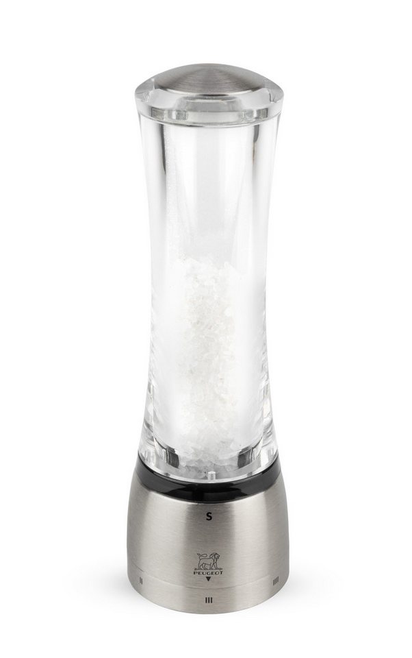 PEUGEOT Salzmühle DAMAN 21cm Acryl Edelstahl uSelect Zirkonia-Mahlwerk Gewürze Manuell