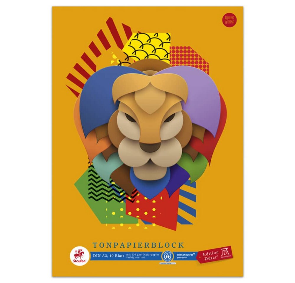 Generic Aquarellpapier Tonpapierblock DIN A3 - 10 Blatt - sortiert