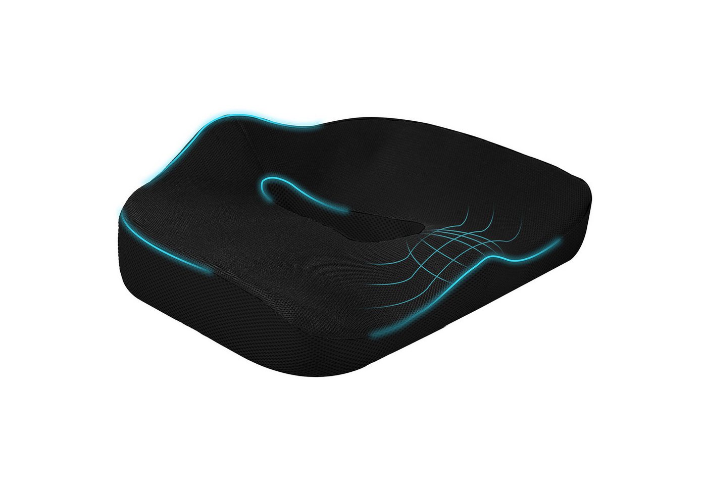 MC Star Sitzkissen Orthopädisches Sitzkissen Ergonomisches Sitzkissen für Bürostuhl, Auto & Co., Steißbeinkissen aus Memory Schaum für Steißbein, Ischiasz Bild 4