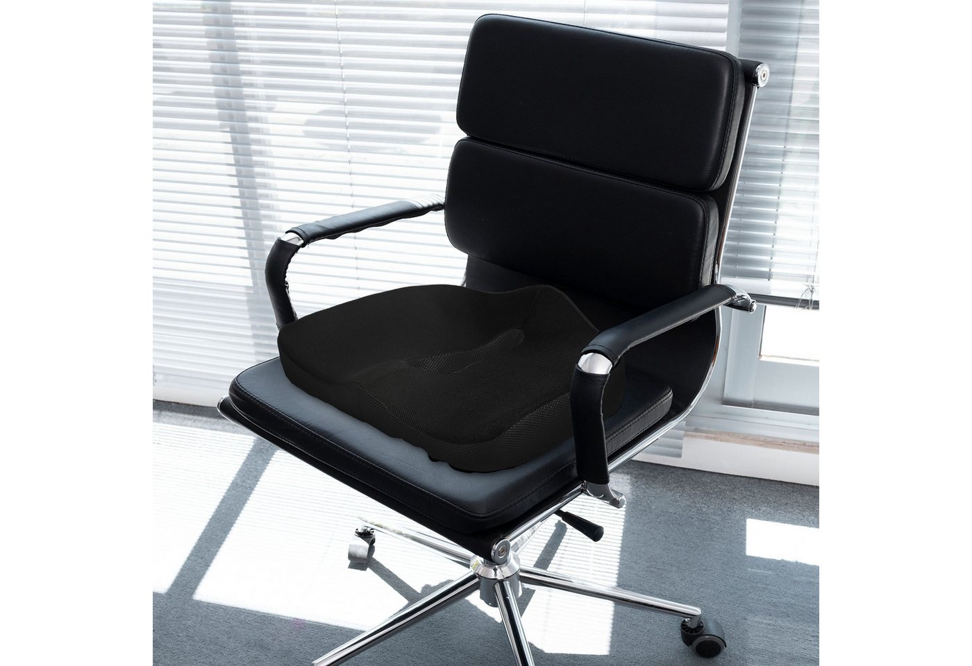 MC Star Sitzkissen Orthopädisches Sitzkissen Ergonomisches Sitzkissen für Bürostuhl, Auto & Co., Steißbeinkissen aus Memory Schaum für Steißbein, Ischiasz Bild 5