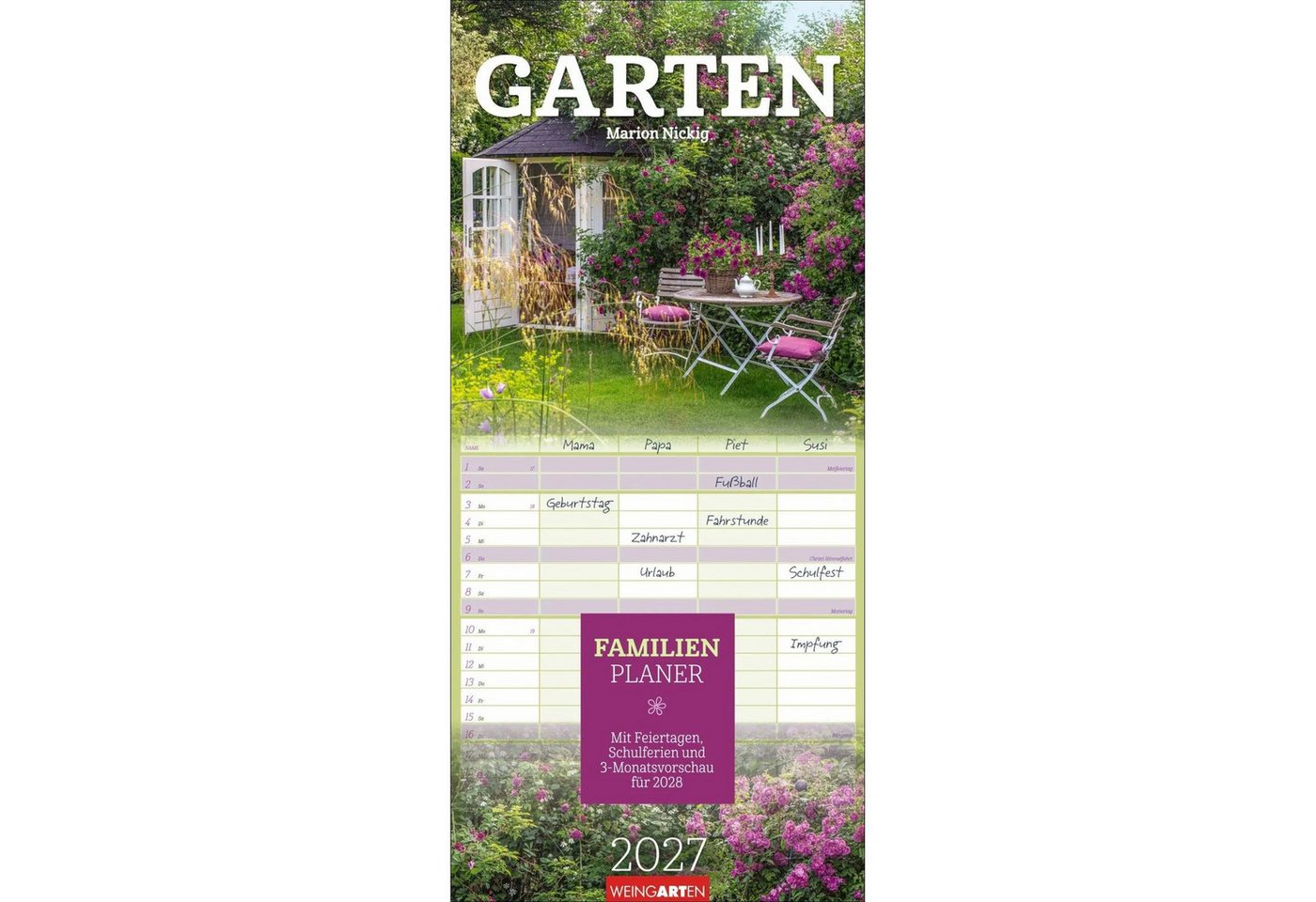 Wandkalender Garten Familienplaner 2027 Bild 4