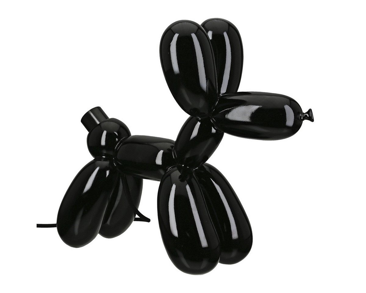 GILDE Schreibtischlampe Tischleuchte Ballonhund Elio in Weiß oder Schwarz mit LED Schriftzug, LED wechselbar