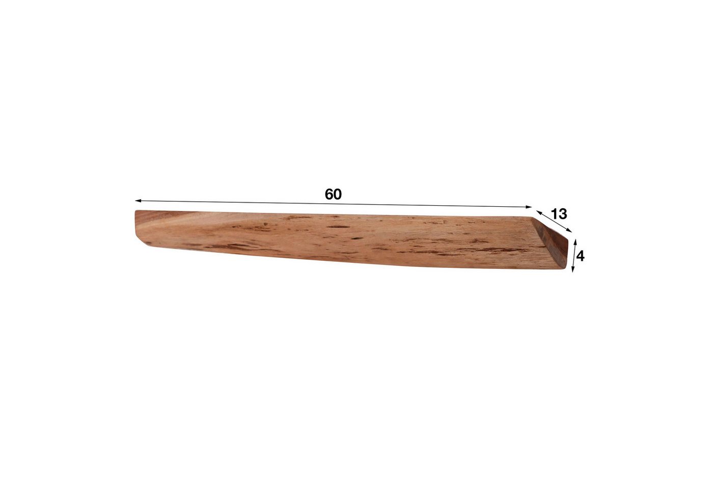 Sitheim-Europe Wandregal Wandregal Edge 60cm Set aus 3 / Massiv Akazie, Spar-Set 1-tlg., Baumkante Bild 2