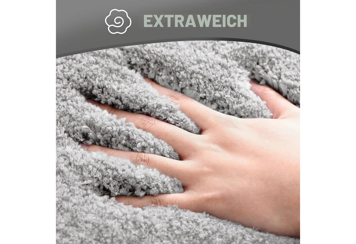 Forrlite Badematte Badvorleger, Badezimmer Teppich, badezimmerteppich, Höhe 2 mm, rutschhemmend beschichtet, schnell trocknend, strapazierfähig, fußbodenheizungsgeeignet, Polyester, rechteckig, Badteppich, Badematten, rechteckig Bild 4