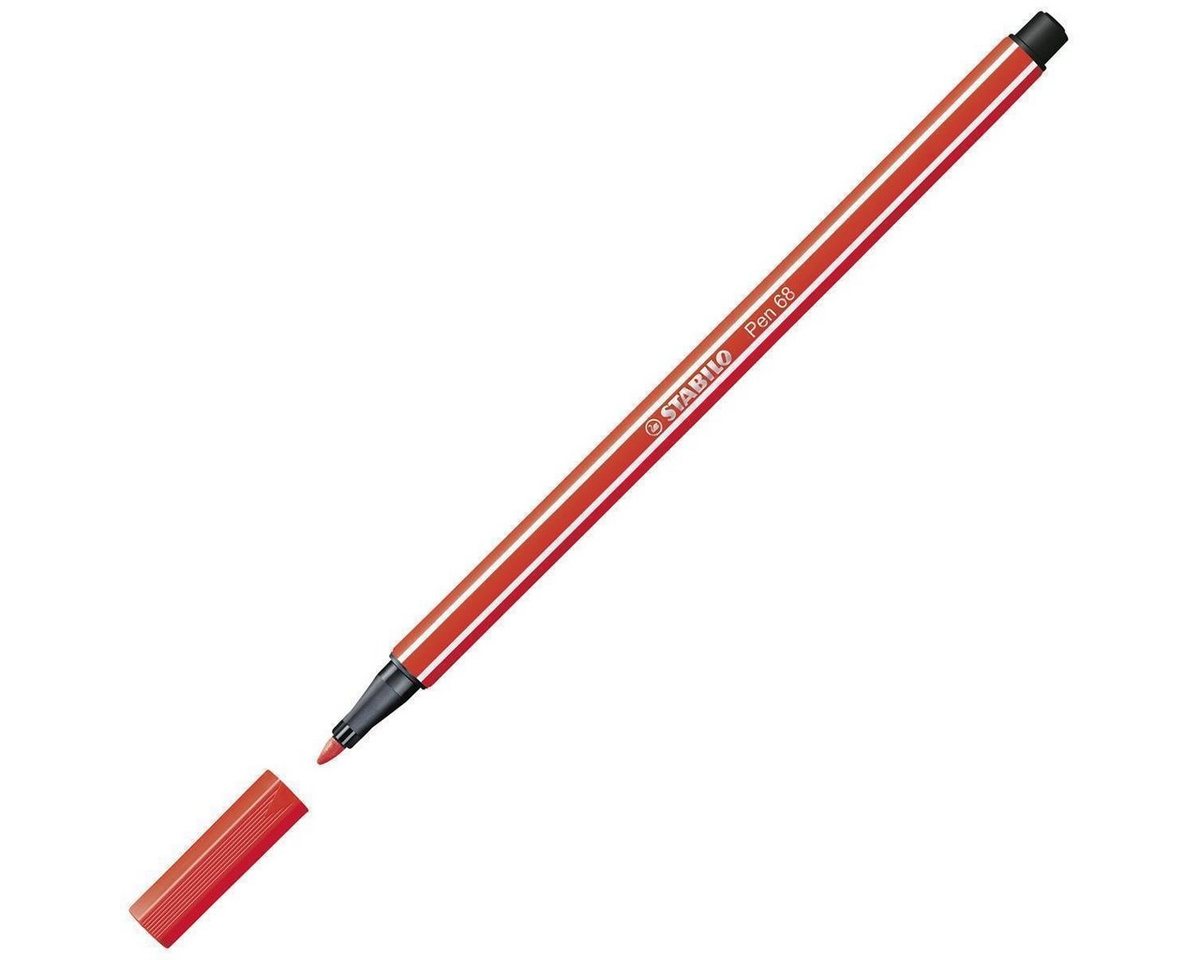 STABILO Filzstift STABILO Pen 68 Filzstift - 1 mm - 20er Zebrui-Etui türkis + weiß Bild 4