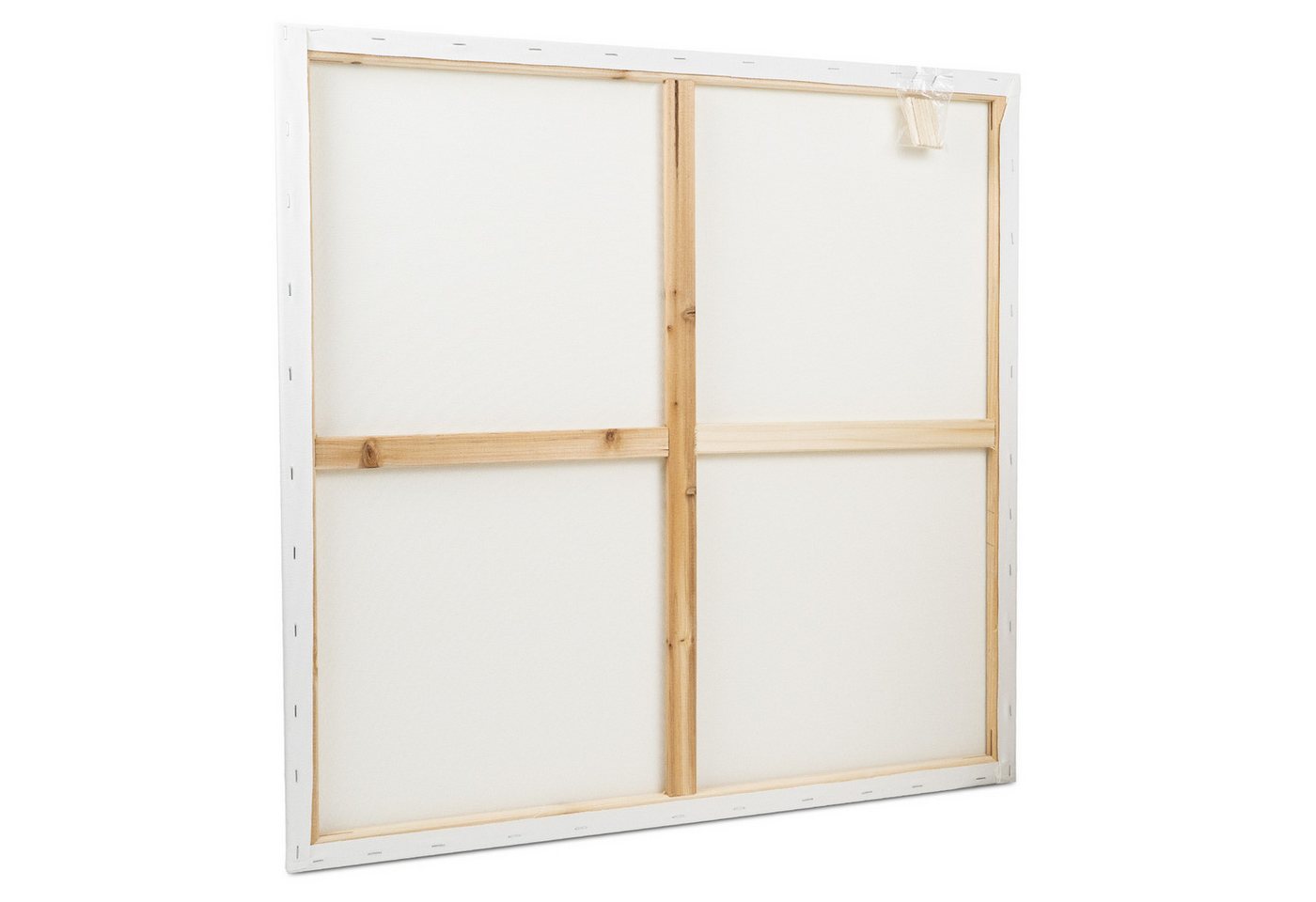 M MERCEO Leinwand 70x70cm Doppelpack, (zum Bemalen, Baumwolle, Keilrahmen,280g/m, 2-fach weiß vorgrundiert) Bild 3