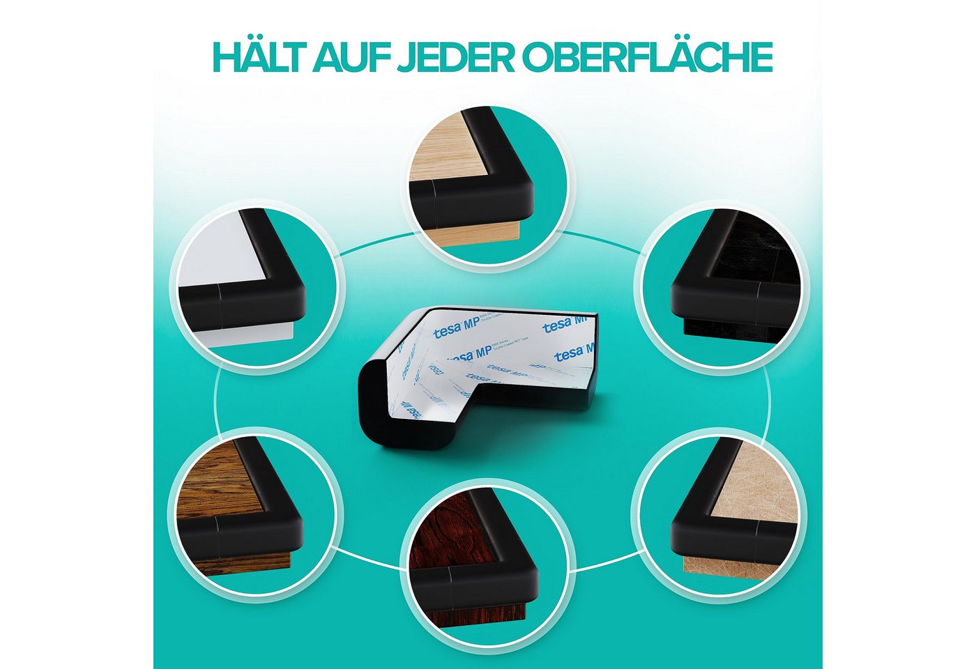 Diwzbyn Kindersicherung Kantenschutz aus Schaumstoff–2m Tischkantenschutz–Tischecken, Selbstklebender Schutz für Kinder, Bett, Fensterbank & Schreibtisch