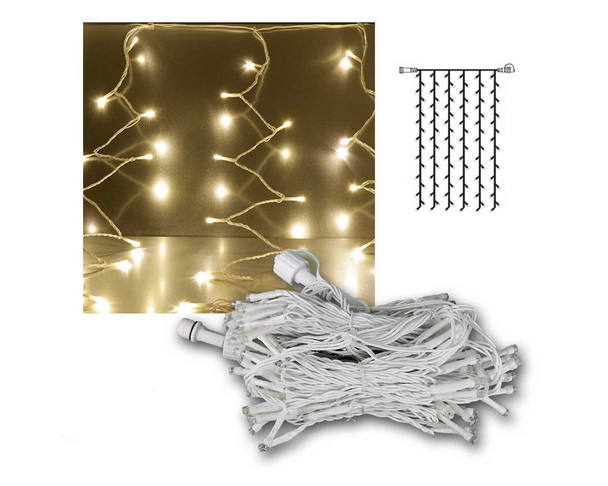 STAR TRADING LED-Lichtervorhang System Decor Lichtervorhang 100 LED warm, 2x1m ws