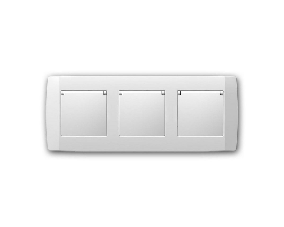 TEM Unterputz-Steckdose LOGIQ 3-fach Steckdose/DeckelWS weiß 250V~/16A Bild 2