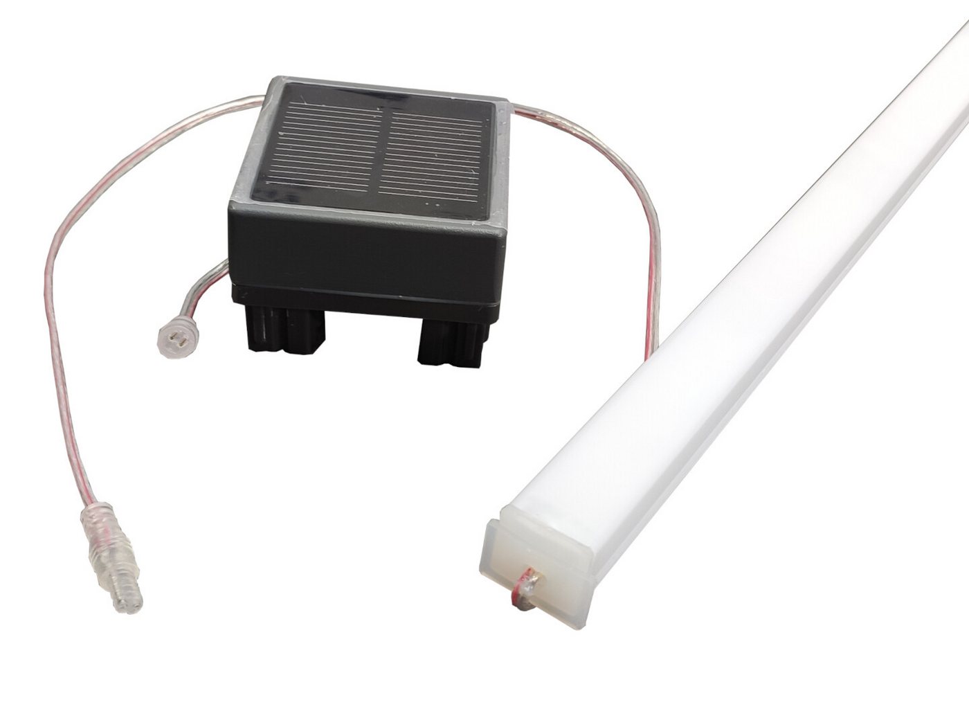 WPC Profi Zaun Solar LED Lichtleiste für Zaunpfosten inkl. Solarmodul, (LED Lichtleiste)