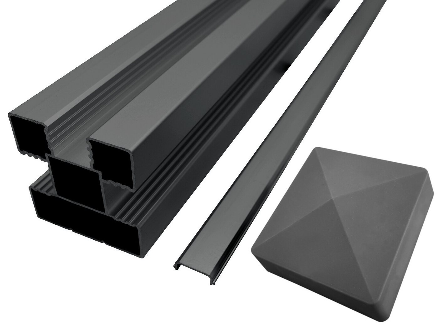 WPC Profi Zaun Solar LED Lichtleiste für Zaunpfosten inkl. Solarmodul, (LED Lichtleiste) Bild 3