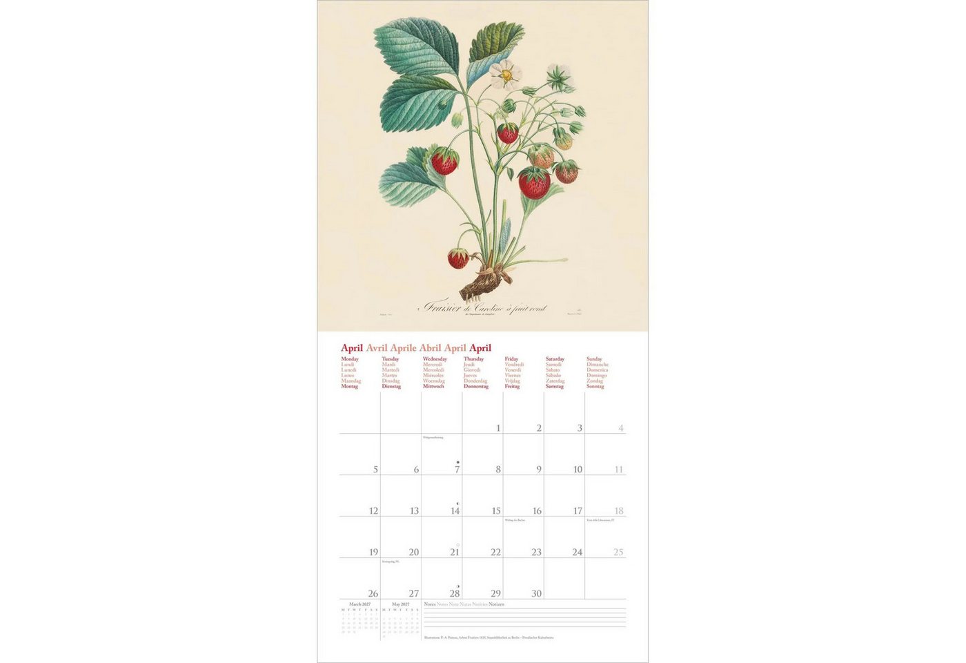 Wandkalender Fruits 2027
