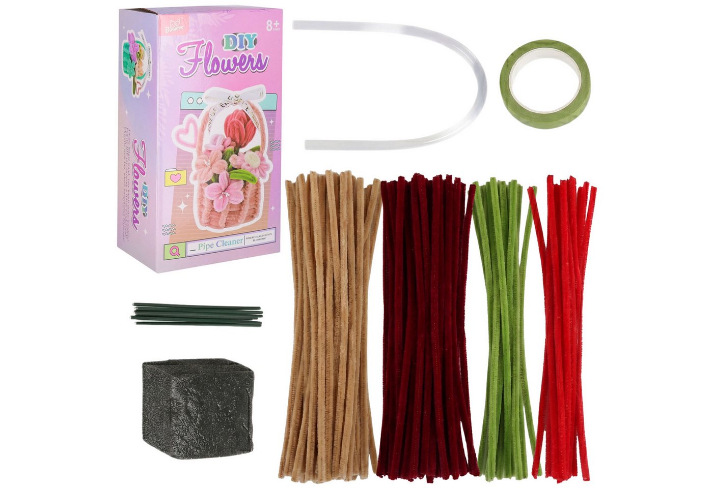 Sarcia.eu Basteldraht Pfeifenreiniger/Chenilledraht Blumen-DIY-Set für Mädchen ab 8 Bild 5