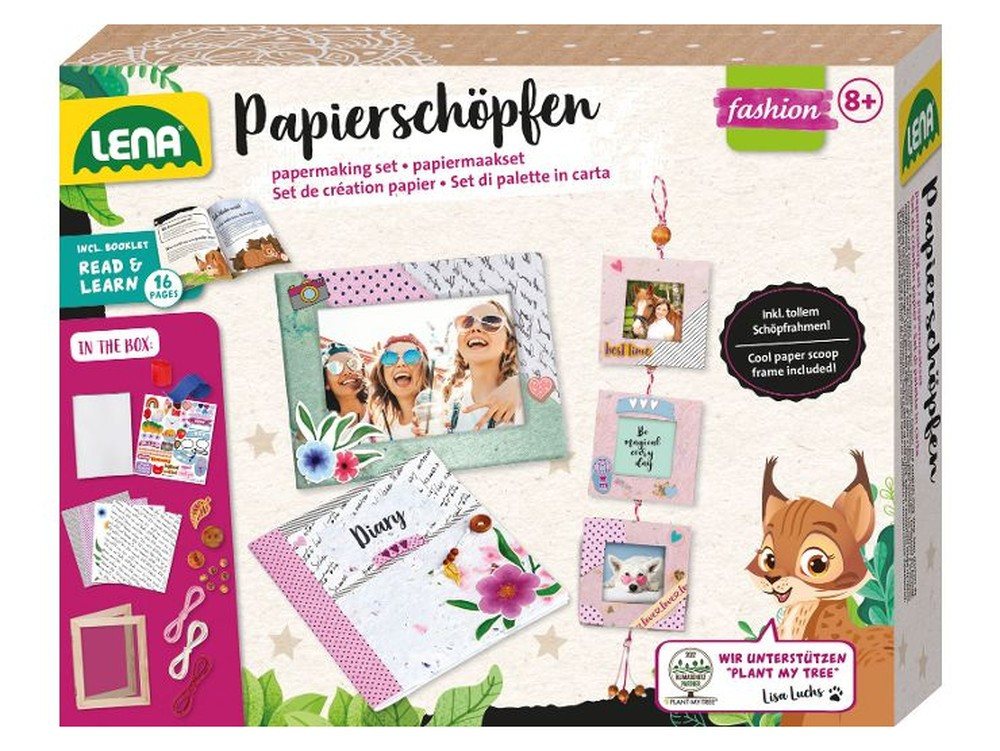 SIMM Spielwaren Kreativset Papierschöpfen Set mit Schöpfrahmen für Kinder