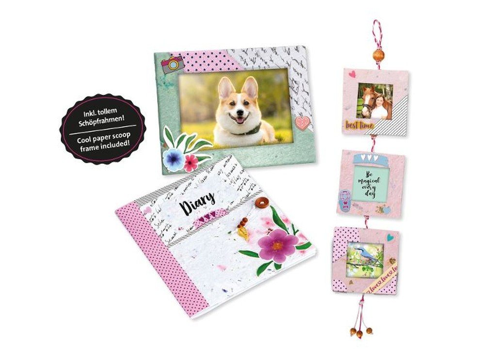 SIMM Spielwaren Kreativset Papierschöpfen Set mit Schöpfrahmen für Kinder Bild 2