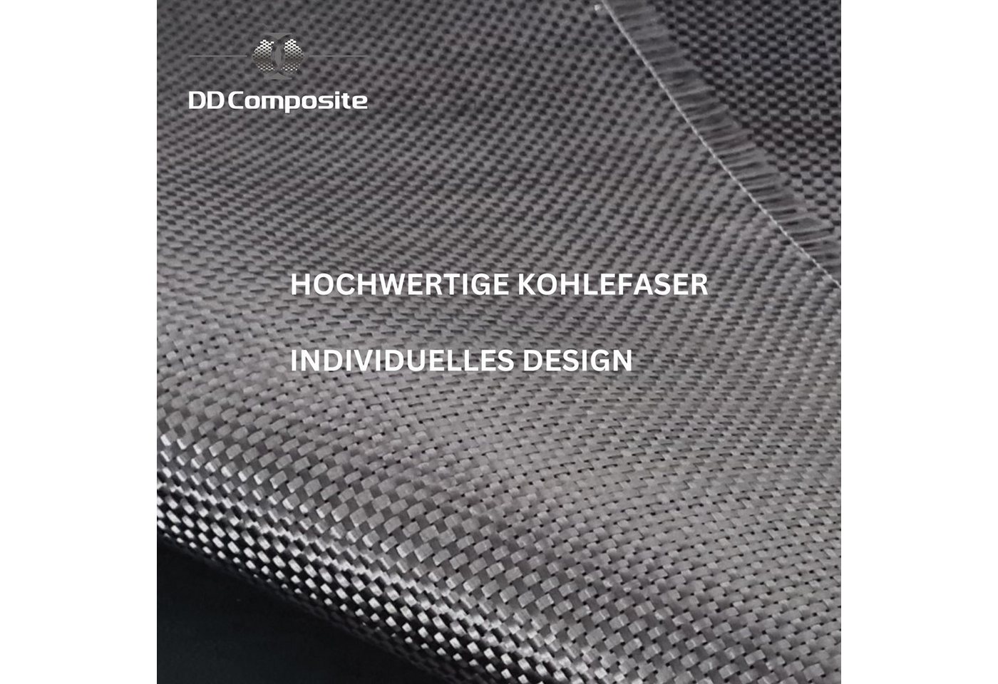 DD Composite Glasgewebematte Carbongewebe 160g -Köper- 100cm, hochwertiges Kohlefaser-Gewebe