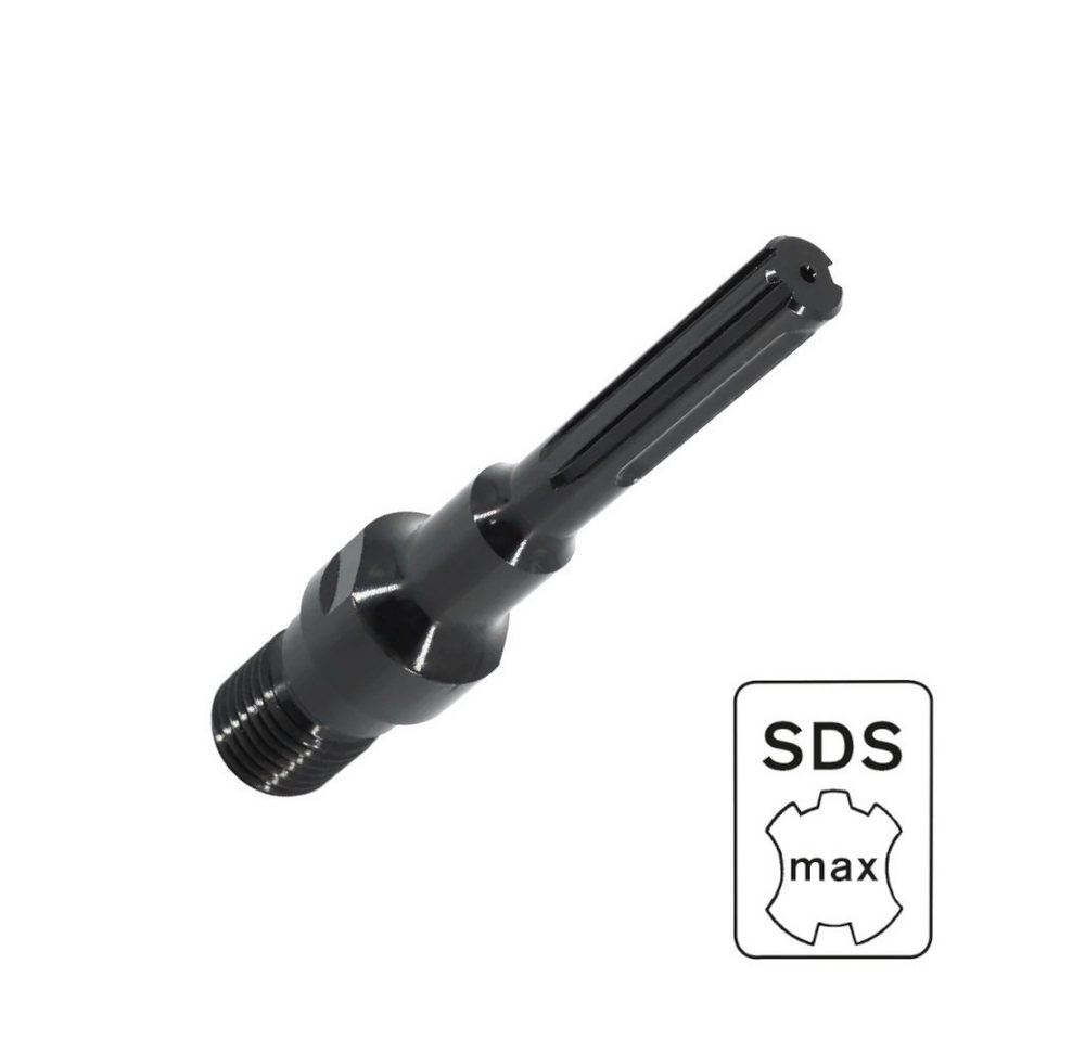 Trade-Shop Bohrkrone Adapter 1 1/4" Zoll auf SDS-Max für Diamant-Bohrkrone Kernbohrer, Gesamtlänge: ca. 200mm / Für alle Bohrmaschinen mit SDS-Max Aufnahme Bild 2