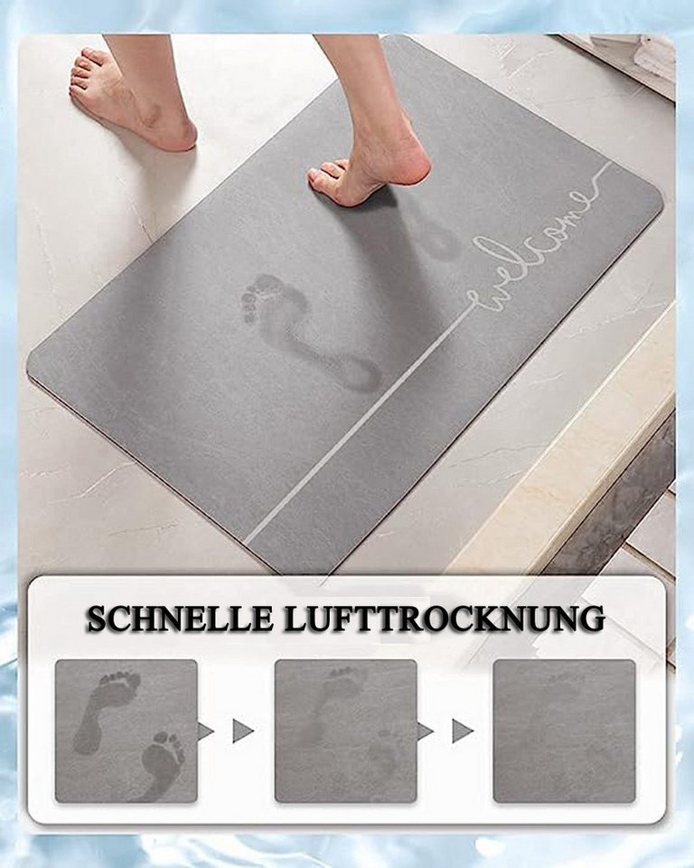 Minicloss Badematte Badteppich rutschfeste Badematten, Badteppich, rutschhemmend beschichtet, strapazierfahig, rechteckig Bild 5