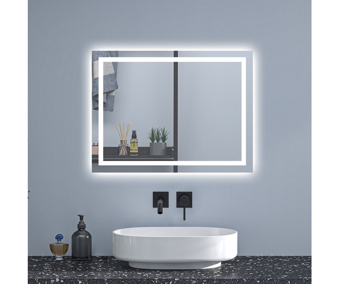 Aica Sanitär Badspiegel 50-160 cm Kaltweiß Beschlagfrei Bild 4