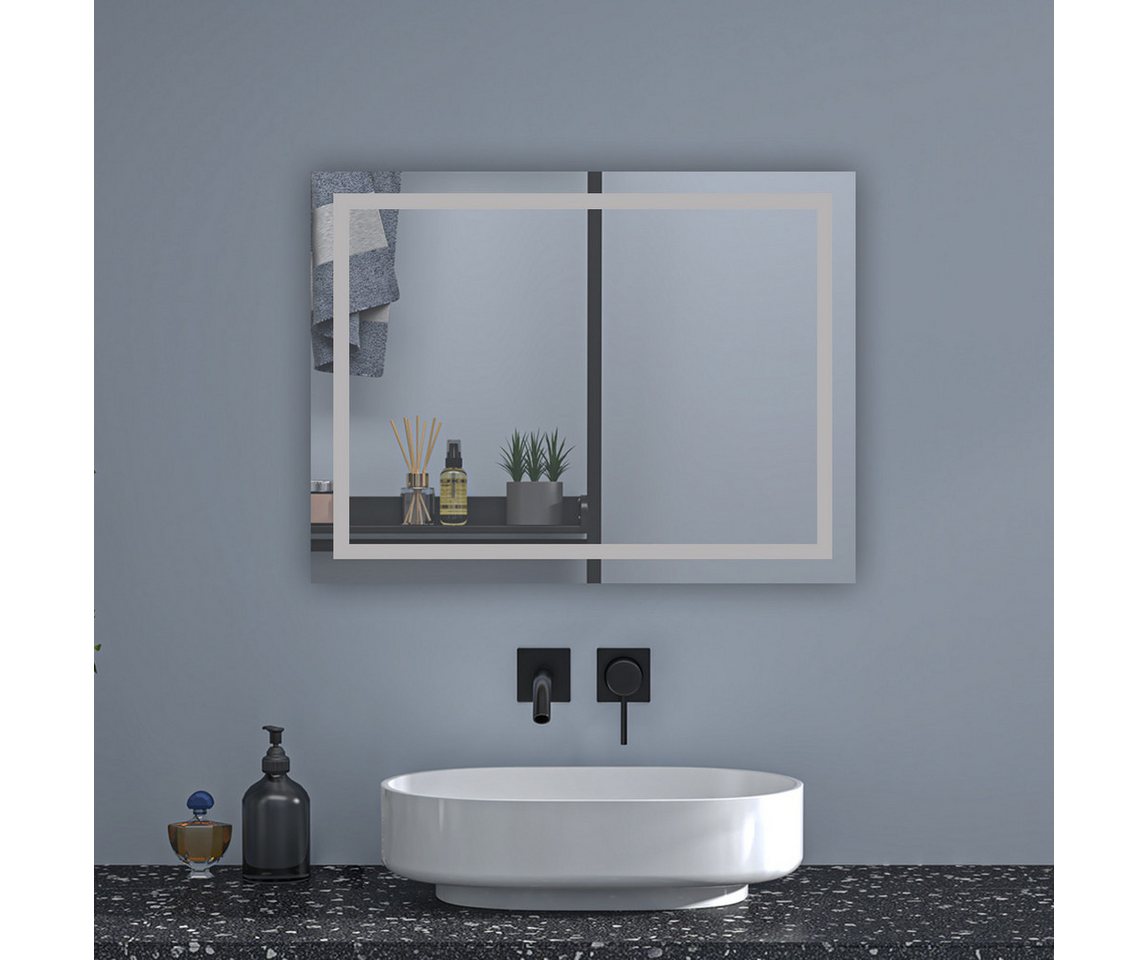 Aica Sanitär Badspiegel 50-160 cm Kaltweiß Beschlagfrei Bild 5