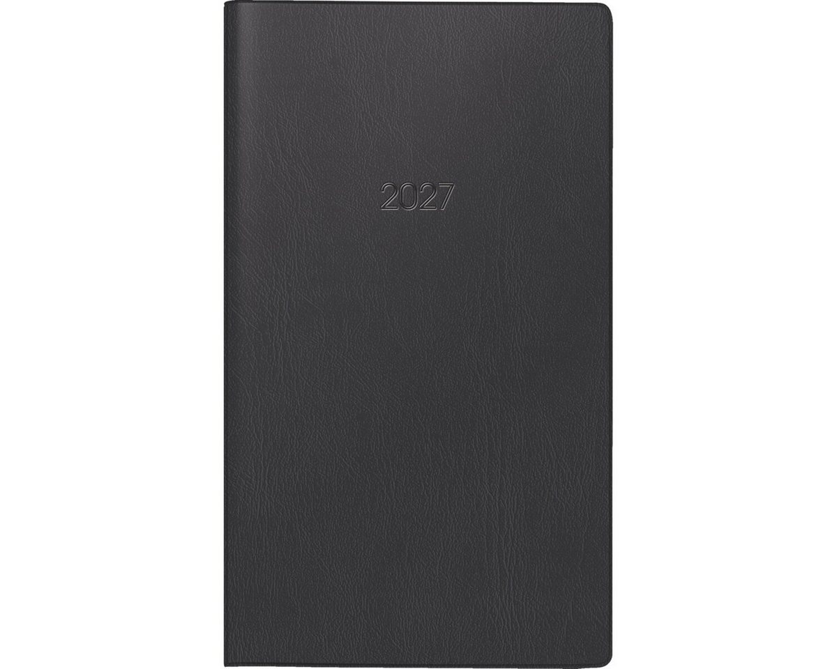 GLOCKEN Taschenkalender Taschenkalender 8,7x15,3cm 1 Monat/2 Seiten schwarz Kalendarium 2027 Bild 2