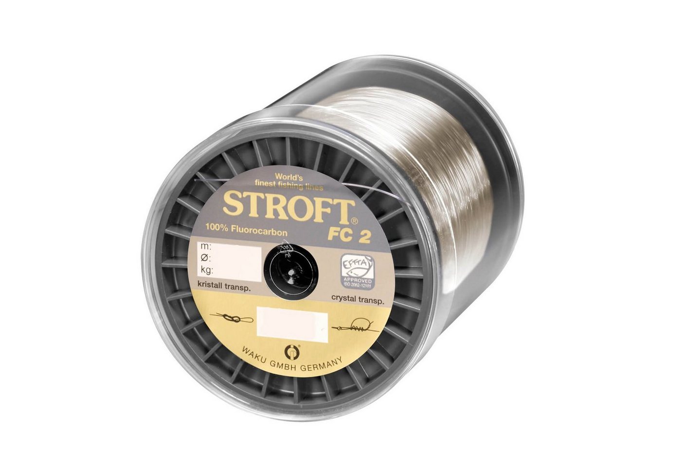 Stroft Angelschnur Schnur STROFT FC2 Fluorocarbon 500m, 500 m Länge, 0.35 mm Fadendurchmesser, (1-St), 8.6kg Tragkraft