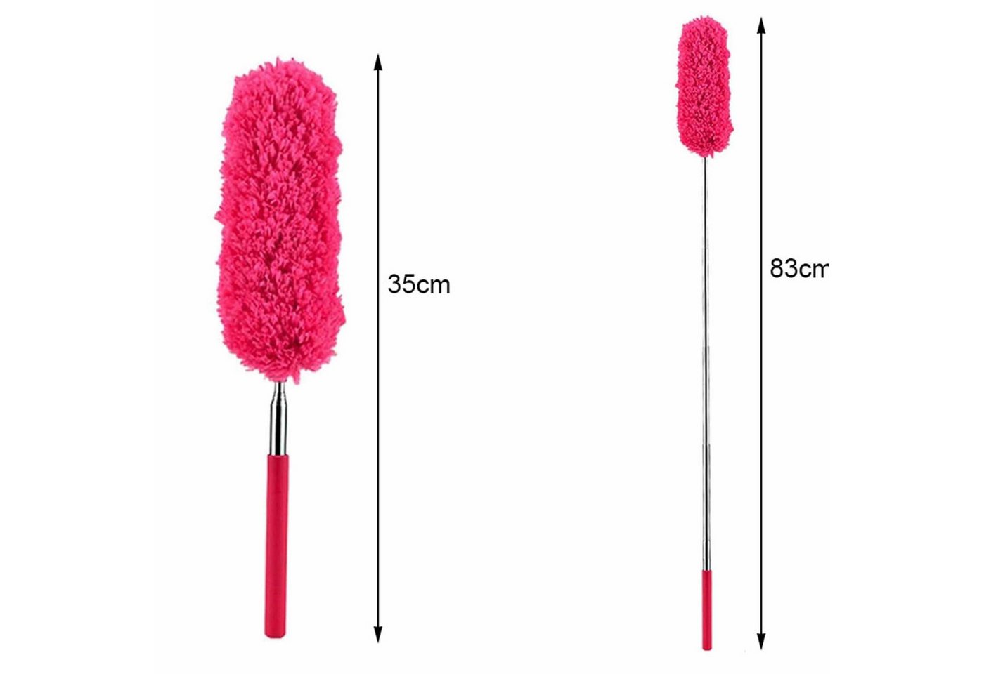 VERK GROUP Staubwedel Staubwedel Teleskop Staubfänger 36cm - 84cm (8-St), Staubwischer, Ausziehbar, Staub, Wedel Bild 2