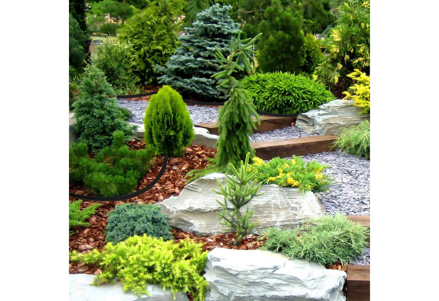 HAC24 Gartenschlauch Bewässerungsschlauch Tropfschlauch Perlschlauch 15m Schwarz, (1 St), mit Anschluss
