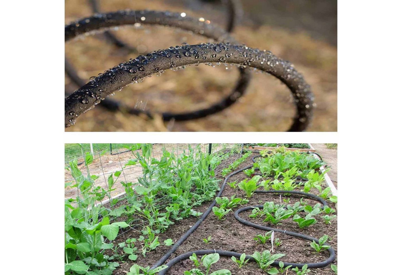 HAC24 Gartenschlauch Bewässerungsschlauch Tropfschlauch Perlschlauch 15m Schwarz, (1 St), mit Anschluss Bild 4