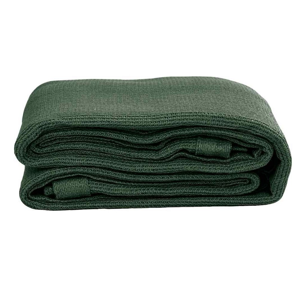furnicato Outdoorteppich Zeltteppich 200 x 200 cm Dunkelgrün aus hochdichtem Polyethylen, Höhe: 1 mm, Wetterbeständige Bodenmatte mit Ösen und atmungsaktiver Oberfläche Bild 2