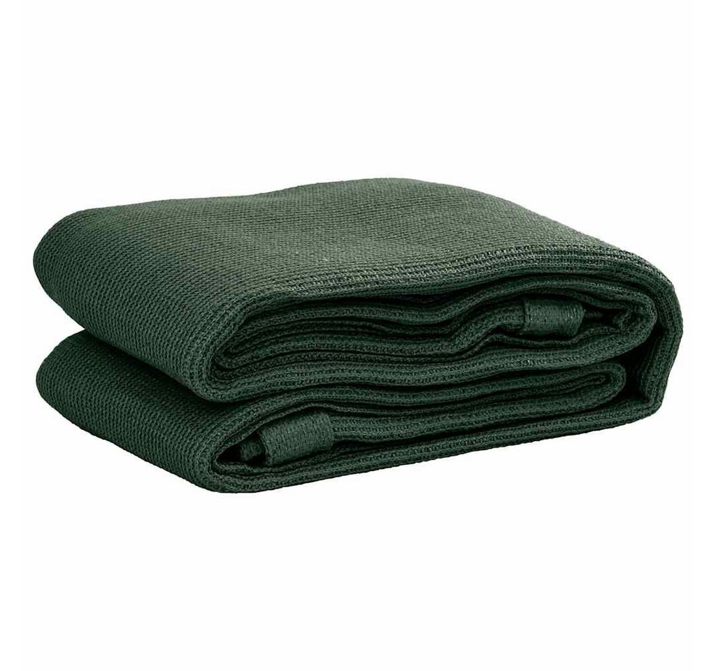 furnicato Outdoorteppich Zeltteppich 200 x 200 cm Dunkelgrün aus hochdichtem Polyethylen, Höhe: 1 mm, Wetterbeständige Bodenmatte mit Ösen und atmungsaktiver Oberfläche Bild 5