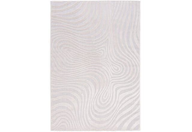 Pergamon In & Outdoor Teppich Flachgewebe Classy Creme Wellen 80x150cm