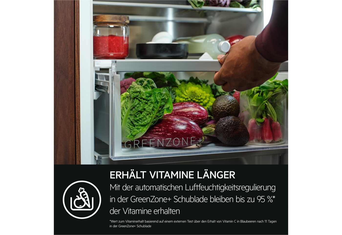 AEG Einbaukühlgefrierkombination Serie 8000 TSC8M181BC, 176,9 cm hoch, 55,7 cm breit, 360°Cooling-optimale Luftfeuchtigkeit & Zirkulation, NoFrost, Festtür Bild 3