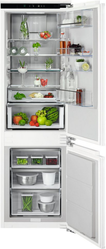AEG Einbaukühlgefrierkombination Serie 8000 TSC8M181BC, 176,9 cm hoch, 55,7 cm breit, 360°Cooling-optimale Luftfeuchtigkeit & Zirkulation, NoFrost, Festtür Bild 4