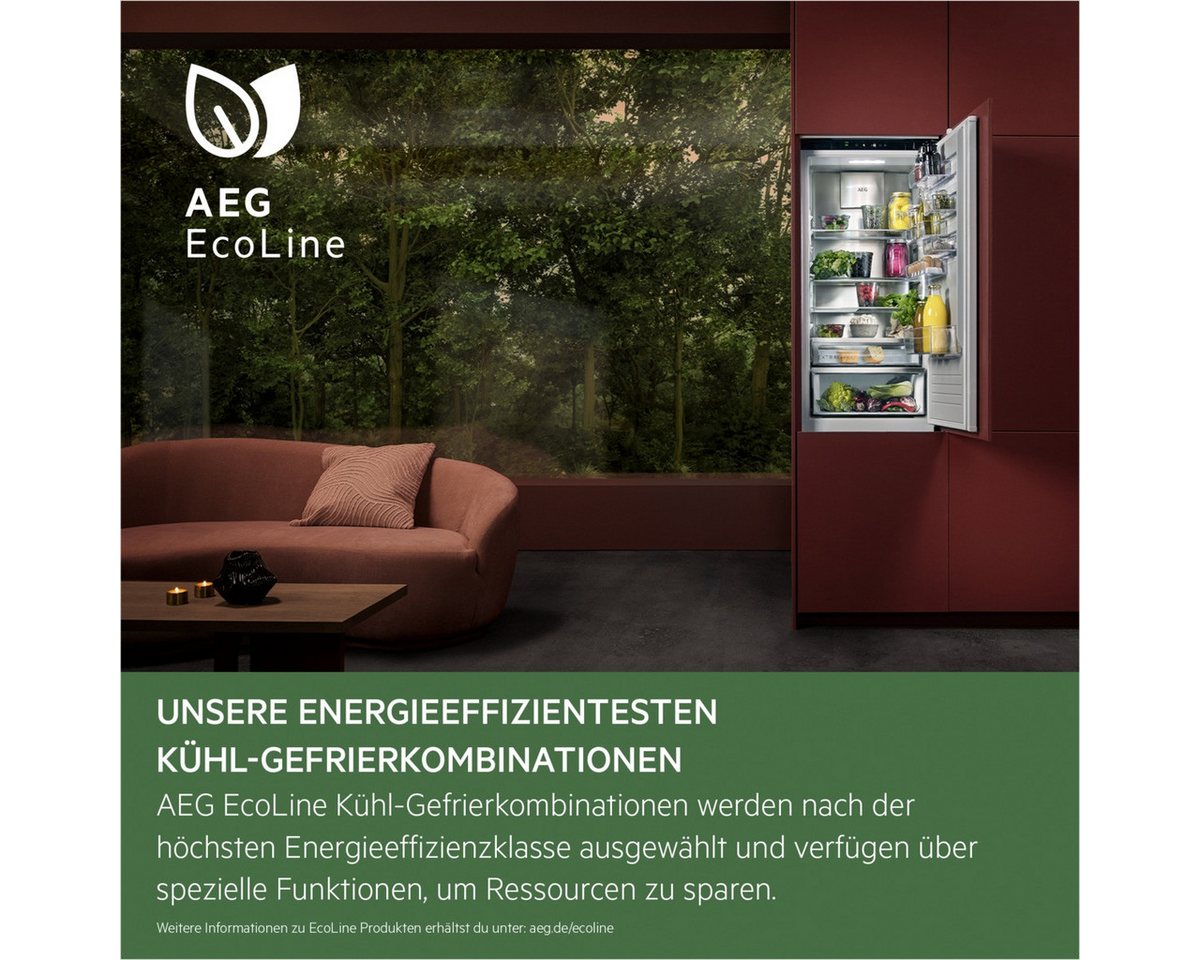 AEG Einbaukühlgefrierkombination Serie 8000 TSC8M181BC, 176,9 cm hoch, 55,7 cm breit, 360°Cooling-optimale Luftfeuchtigkeit & Zirkulation, NoFrost, Festtür Bild 5