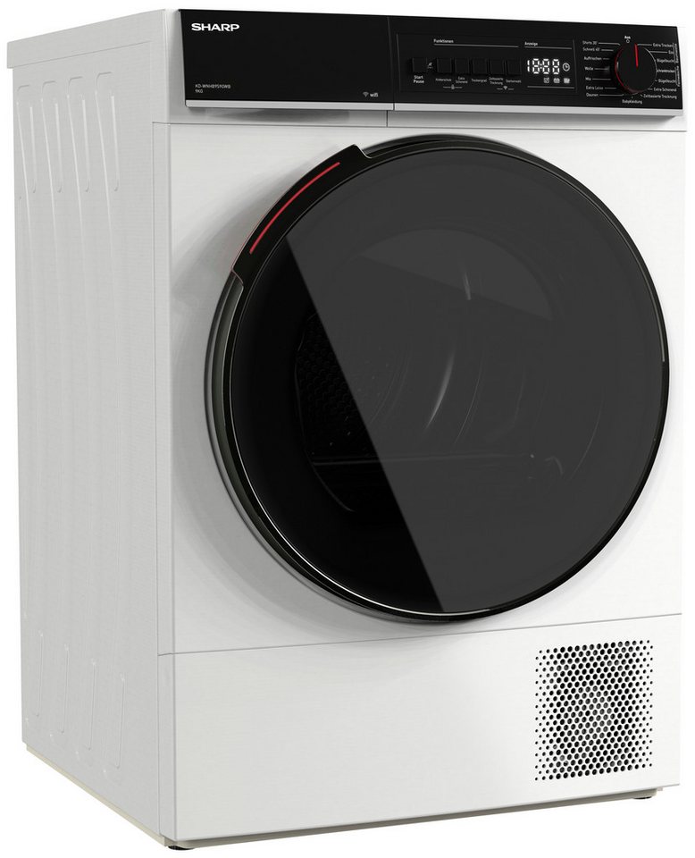 Sharp Wärmepumpentrockner KD-WNHB, wechselnde Trommelrotation, Sensortrocknung, 15 Programme KD-WNHB9S9GWB-DE, WiFi, VeeZy App-Steuerung, BubbleDrum, LED-Trommelbeleuchtung Bild 3