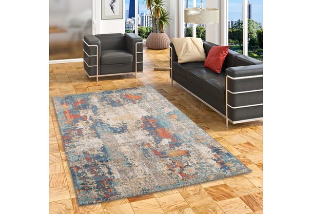 Pergamon In- und Outdoor Designer Teppich Lagos Vintage Rost 80x150cm