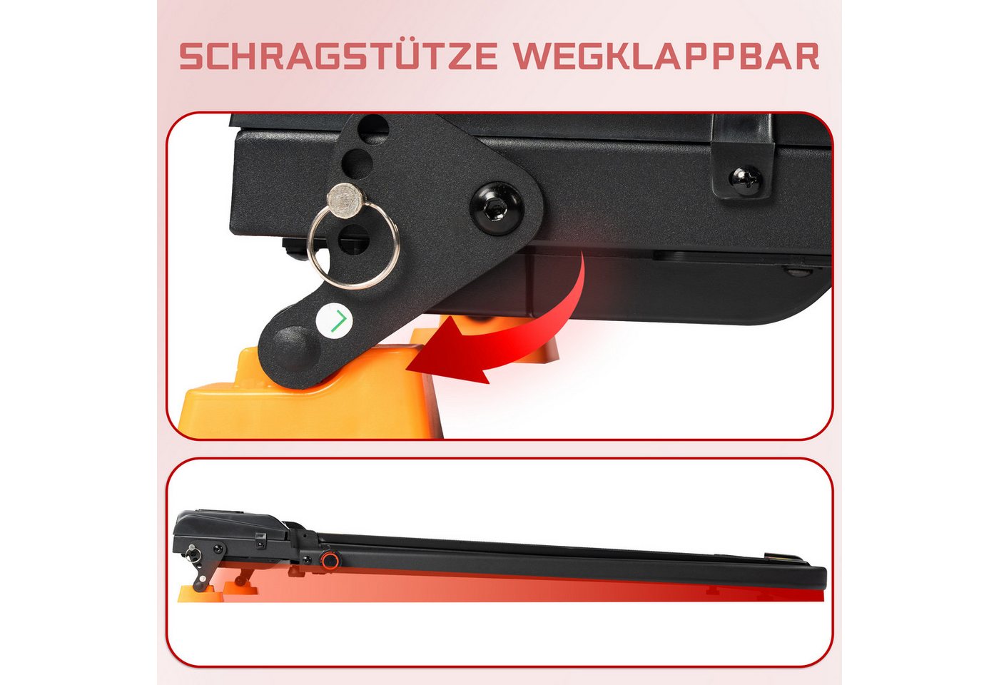 Vankel Laufband Klappbares Laufband 1–12 km/h für Zuhause (Fernbedienung), Mit Steigung, App & Handlauf für leises Training Bild 5