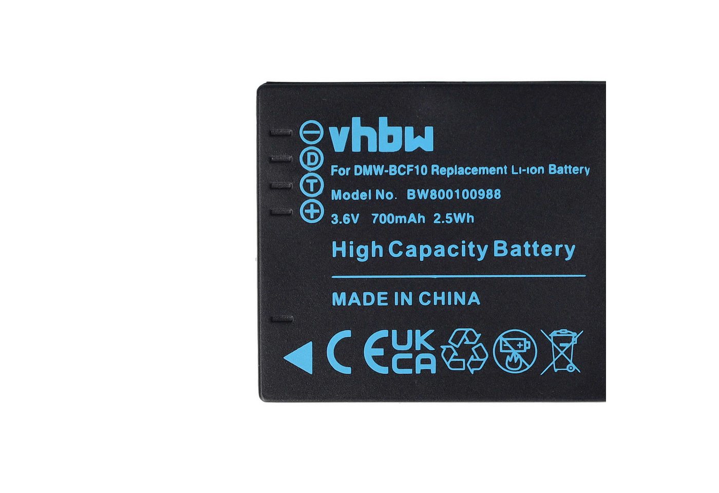 vhbw Akku Ersatz für Panasonic DMW-BCF10, DMW-BCF10E für Kamera / Foto / Kamera-Akku Akku Li-Ion 700 mAh (3,6 V, 1 St), Leistungsfähiger Austausch-Akku für Digitalkamera, Spiegelreflexkamera Bild 4