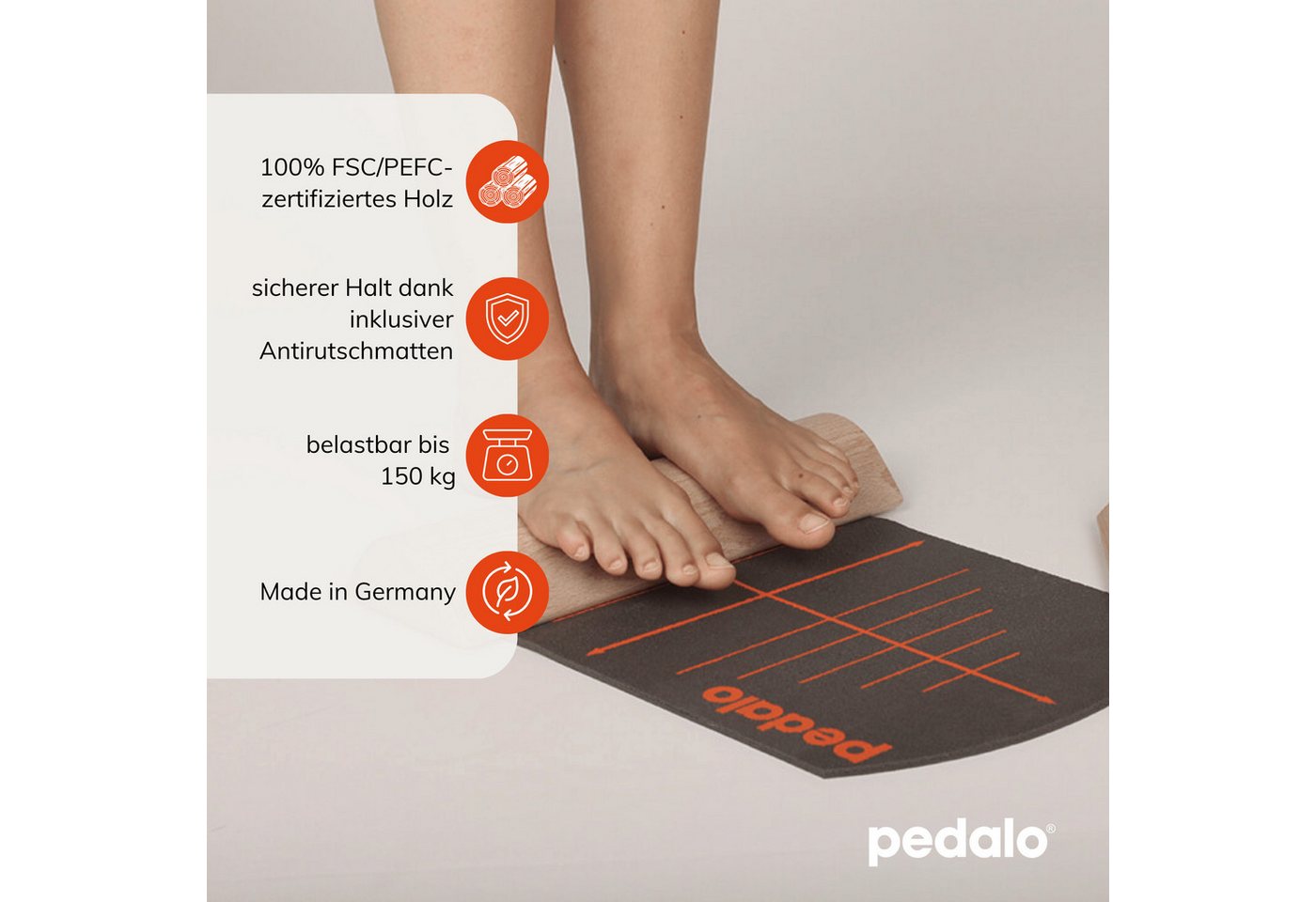 pedalo® Fußtrainer Fußwalzen I Beinachse I Fußverschraubung I Fußdehnung I Fußkräftigung, Beidseitig nutzbar mit unterschiedlichen Schwierigkeitsgraden Bild 4
