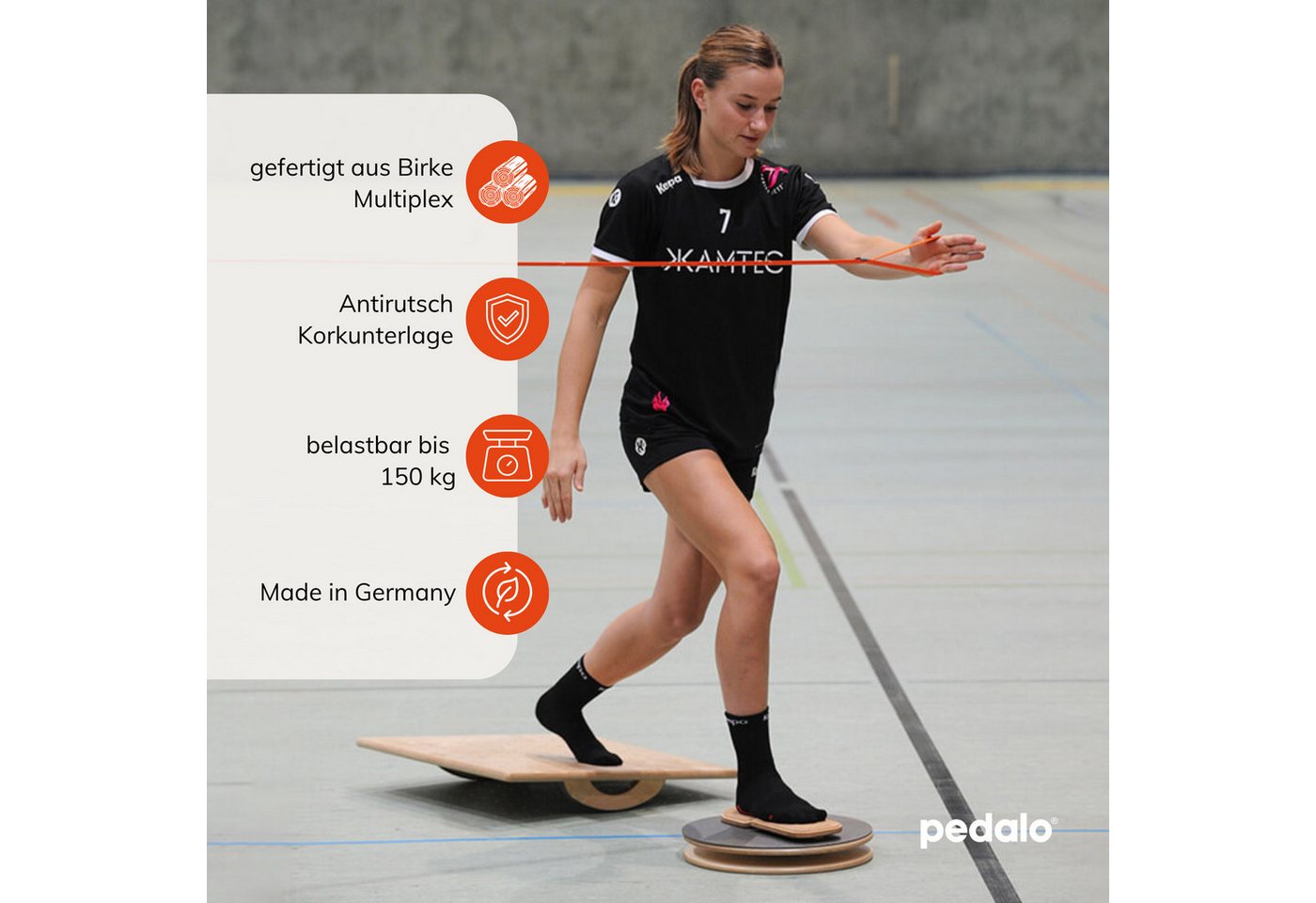 pedalo® Fußtrainer I Spiraldynamik I Beinachse I Fußverschraubung I Stabilisation, mit Korkbett und -unterlage Bild 5