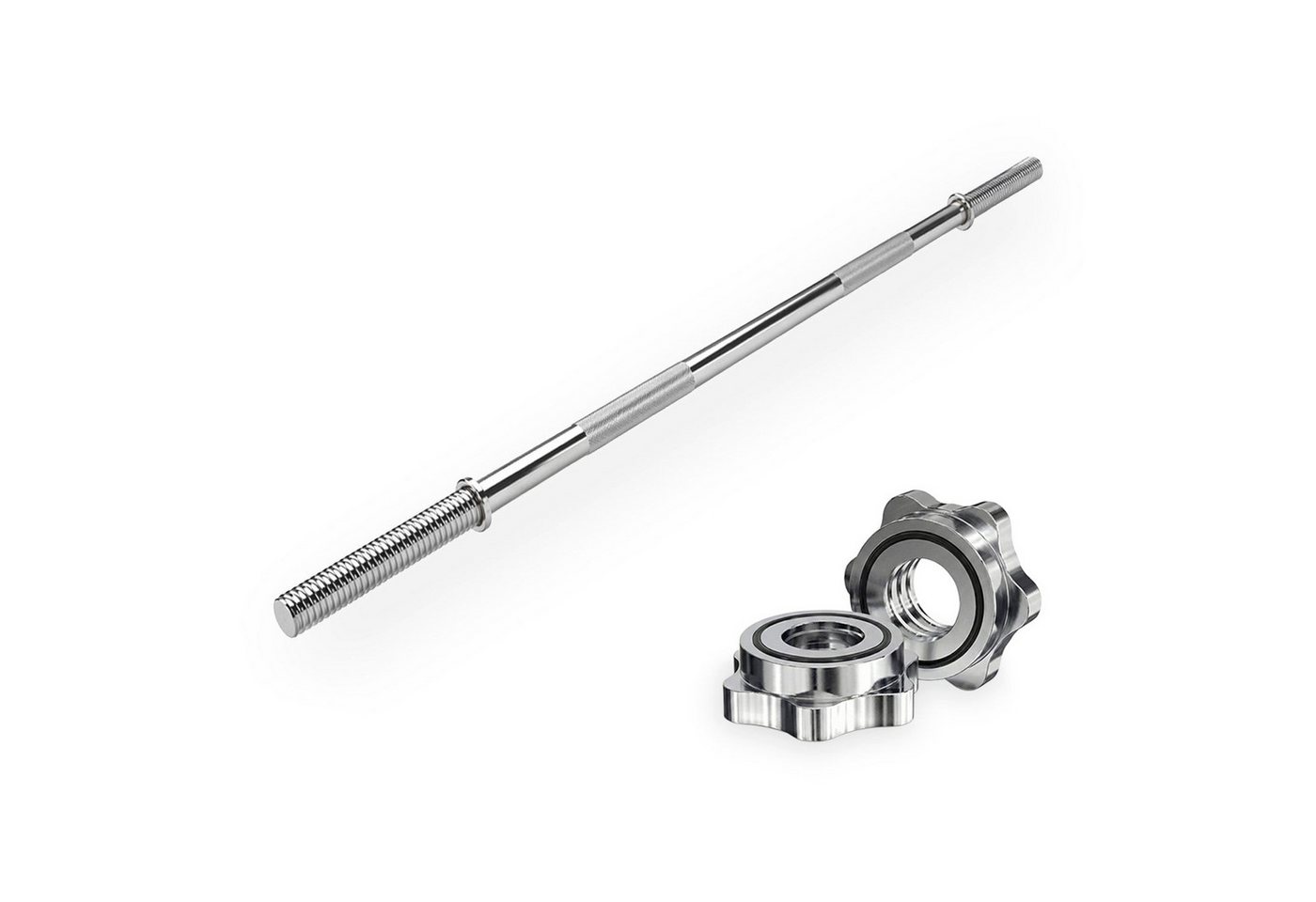 VirtuFit Langhantelstange VirtuFit Hantelstange 120 cm mit Schraubverschluss für 30 mm Scheiben Bild 3
