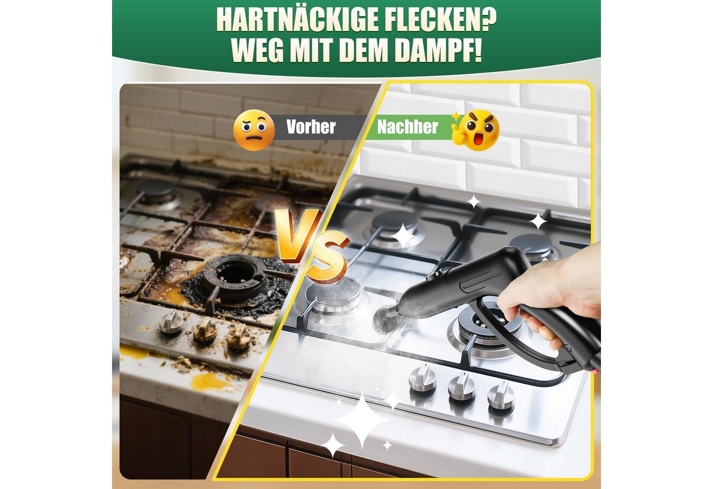 Rolipo Dampfreiniger Dampfdruck:4 Bar,Leistung:2000 W,Tank:Max 2 L,Nutzungsdauer:40 Minuten, 2000 W, Dampfdruck:4 Bar,Leistung:2000W,Tank:Max 2L,Nutzungsdauer:40 Minuten Bild 2