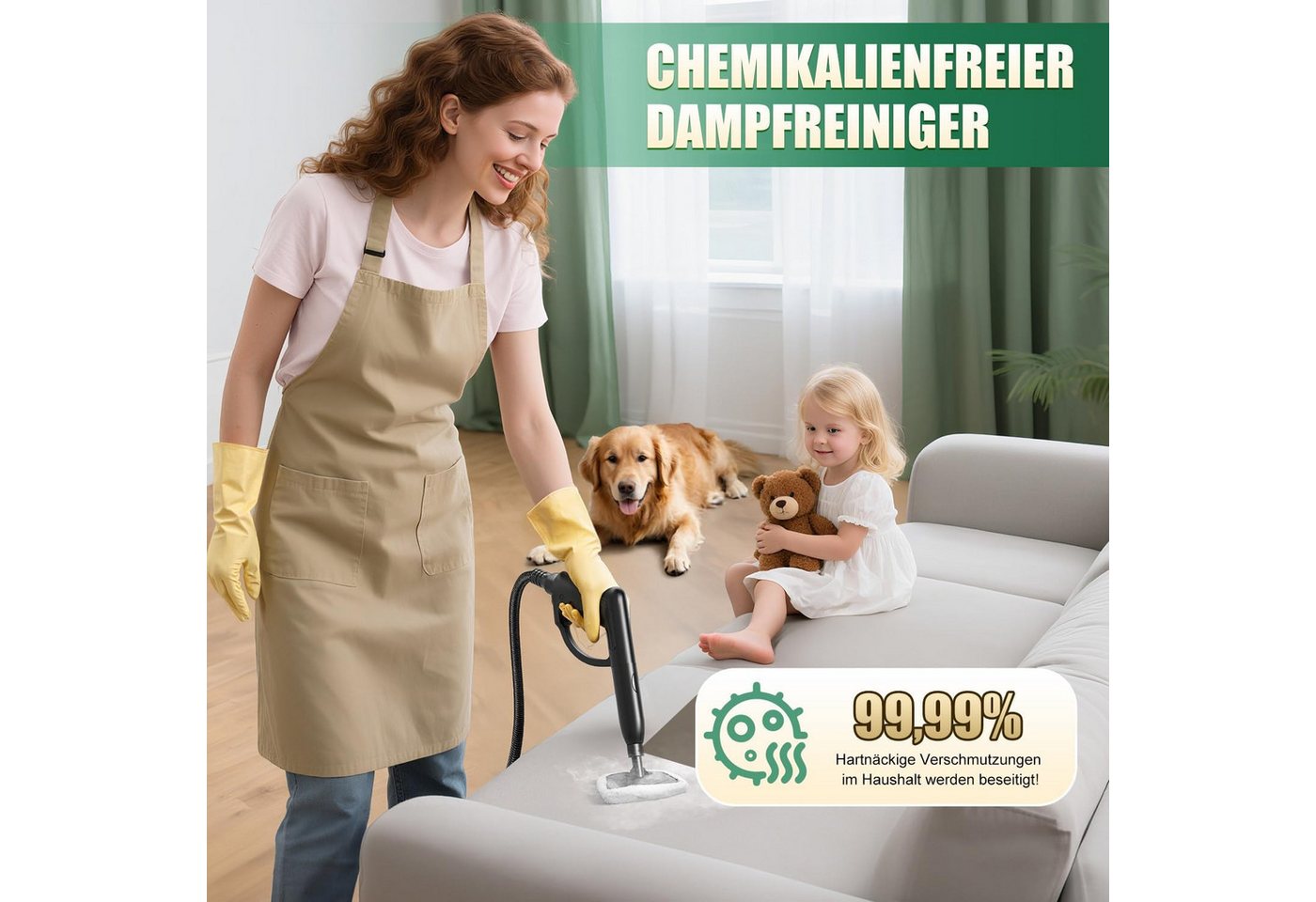 Rolipo Dampfreiniger Dampfdruck:4 Bar,Leistung:2000 W,Tank:Max 2 L,Nutzungsdauer:40 Minuten, 2000 W, Dampfdruck:4 Bar,Leistung:2000W,Tank:Max 2L,Nutzungsdauer:40 Minuten Bild 4